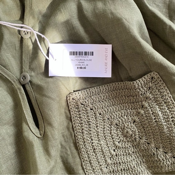 ✨LAST DAY✨ NWT Maurie and Eve All Yours Linen Blouse - Picture 7 of 8